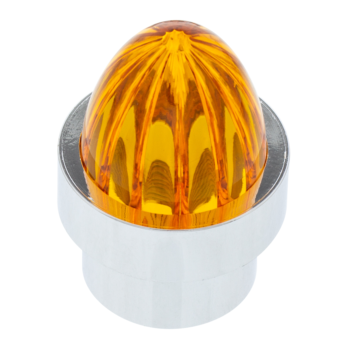 Watermelon Lens Bumper Guide Top With Chrome Base - Amber (2-Pack) - Thumbnail 2