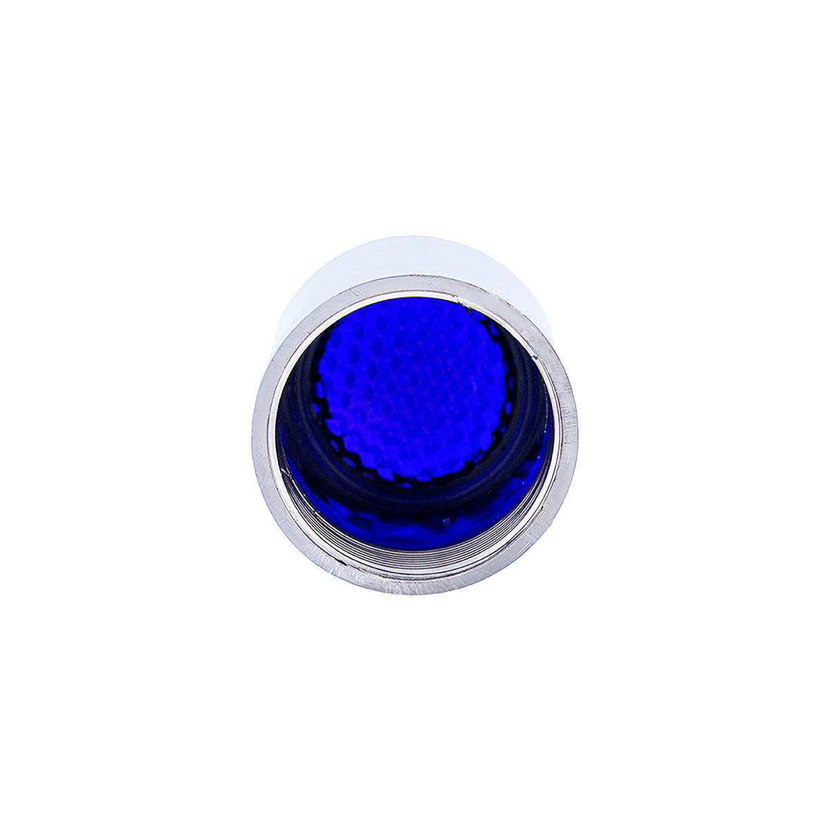 Dome Lens Bumper Guide Top With Chrome Base - Blue (2-Pack) - Thumbnail 6