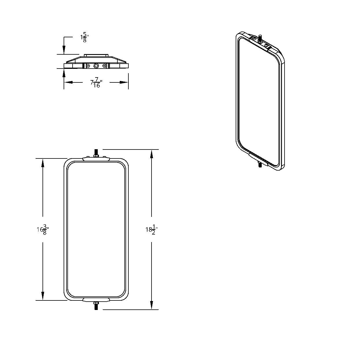 7" X 16" 18 LED 430 Stainless Steel West Coast Mirror - Heated - Thumbnail 9