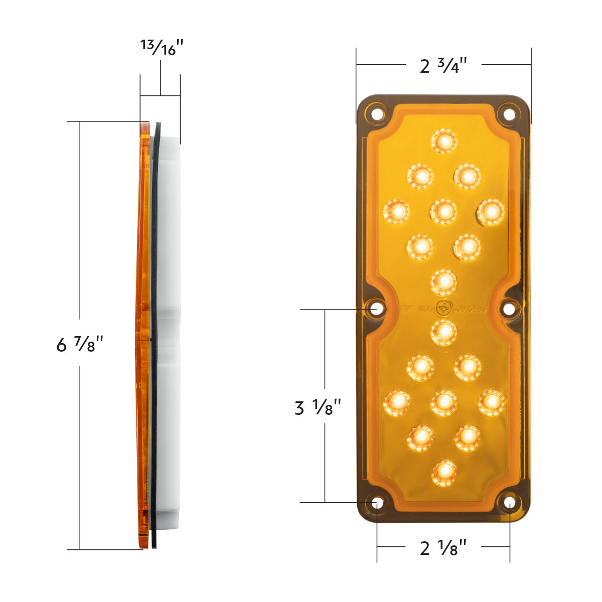 18 LED West Coast Mirror Light (Bulk) - Thumbnail 6