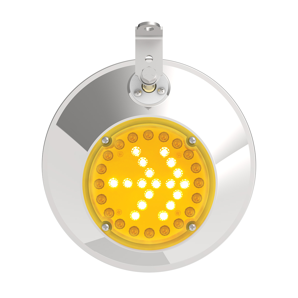 8-1/2" 430 Stainless Steel Convex Mirror With LED - Driver - Thumbnail 2