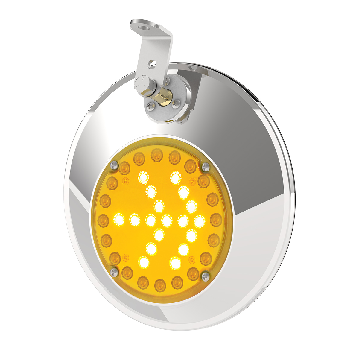 8-1/2" 430 Stainless Steel Convex Mirror With LED - Driver - Thumbnail 5