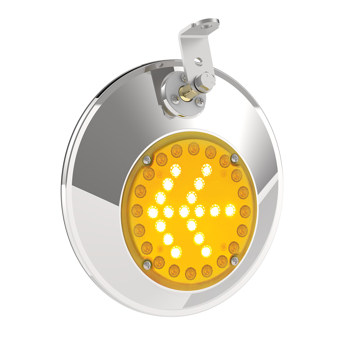 8-1/2" 430 Stainless Steel Convex Mirror With LED - Passenger - Thumbnail 5