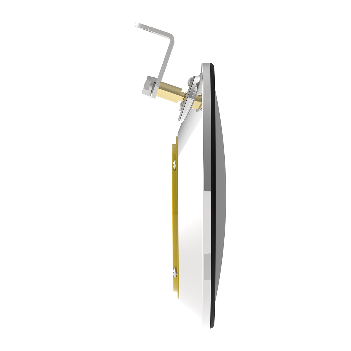 8-1/2" 430 Stainless Steel Convex Mirror With LED - Passenger - Thumbnail 7