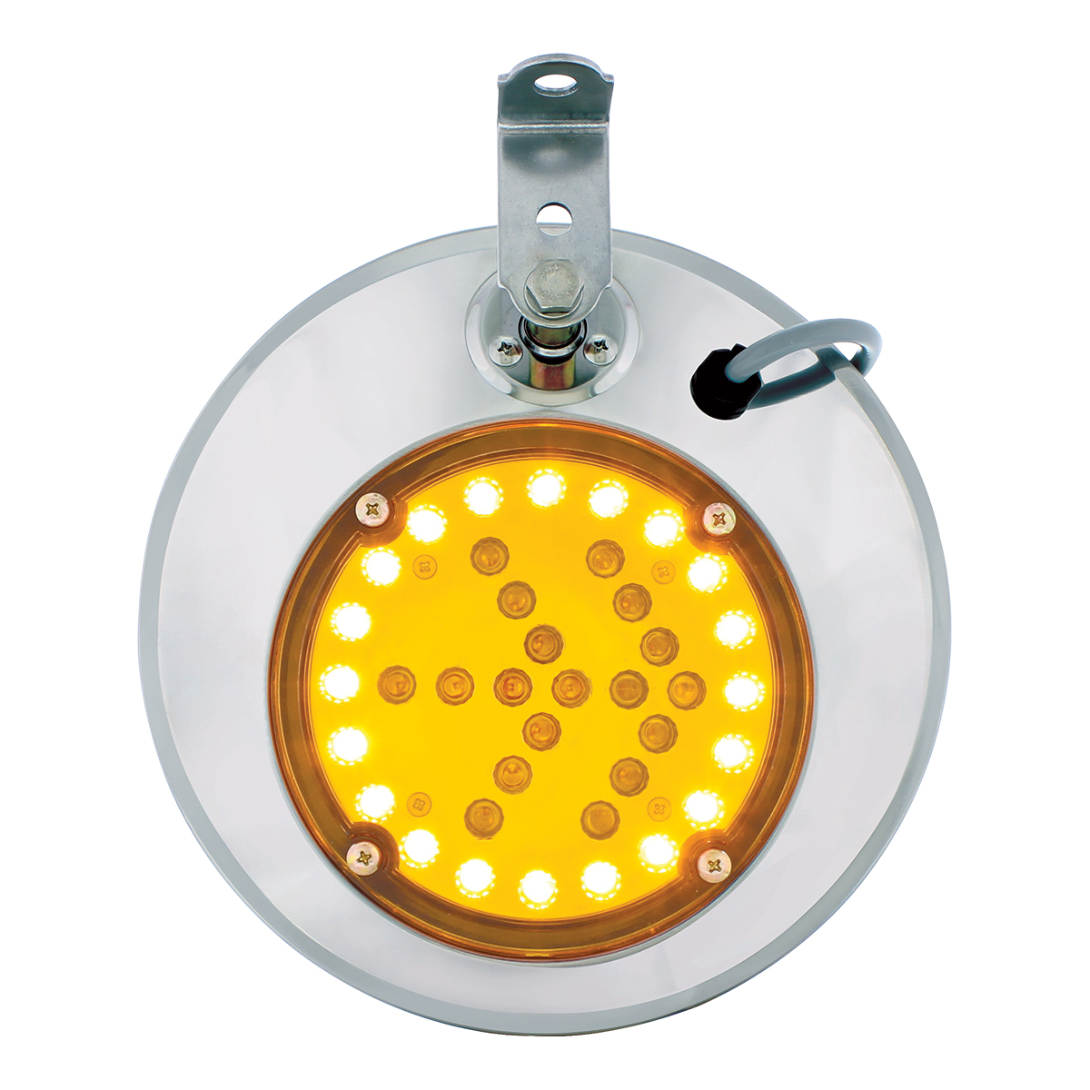 8-1/2" 430 Stainless Steel Convex Heated Mirror With LED - Driver - Thumbnail 3