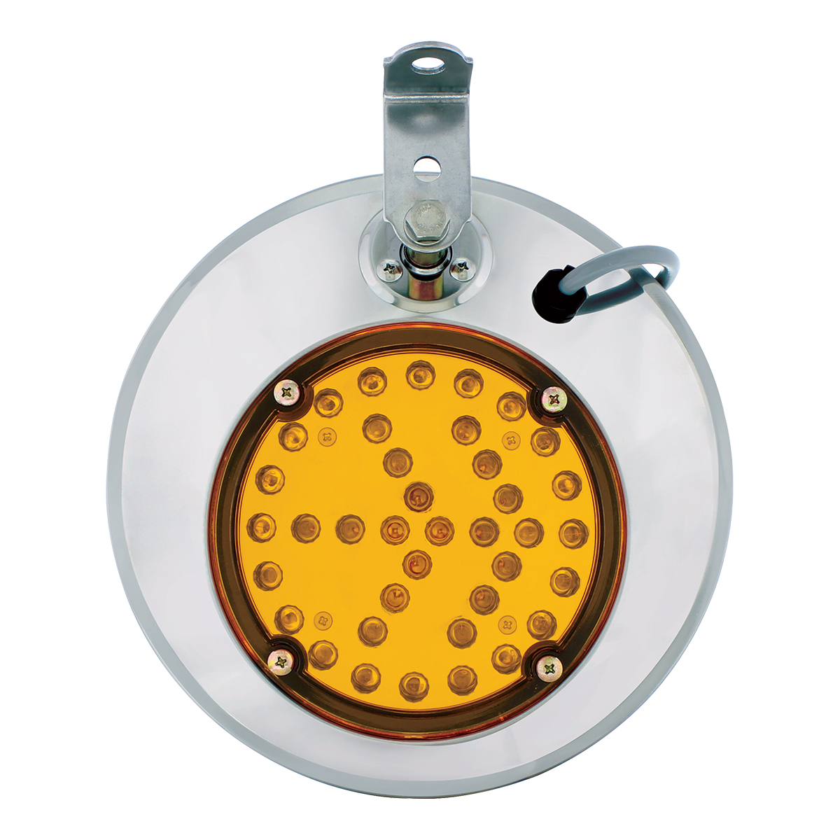 8-1/2" 430 Stainless Steel Convex Heated Mirror With LED - Driver - Thumbnail 4