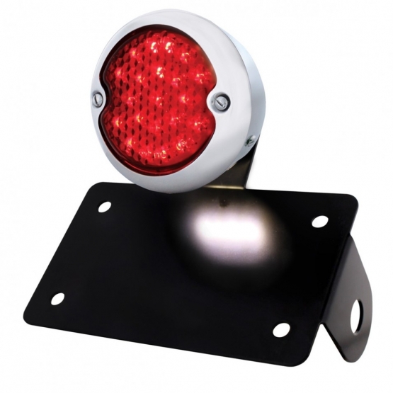 SS 1933 Ford Style LED Tail Light Assembly With Horizontal Mounting Bracket For Motorcycle