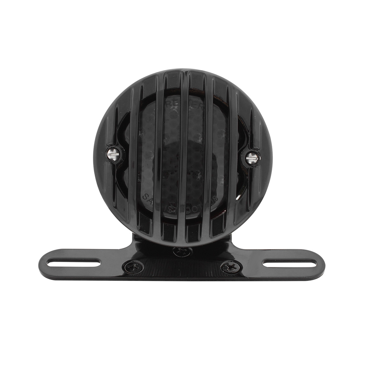 Motorcycle LED Rear Fender Tail Light With Black Grille Bezel - Smoke Lens - Thumbnail 2