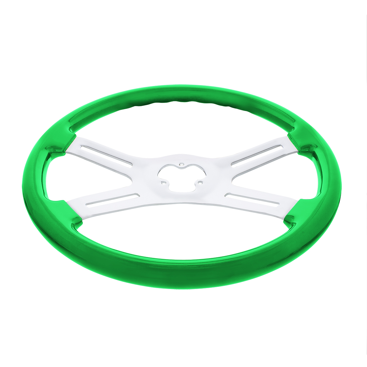 18" Candy Color 4 Spoke Steering Wheel - Candy Apple Green - Thumbnail 2