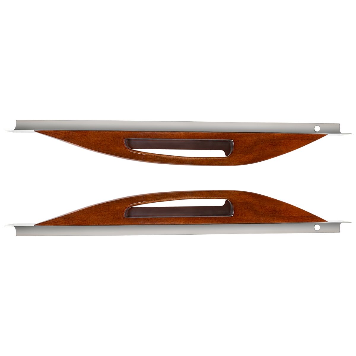 Wood Armrest With SS Window Sill Mounting Plate For 2003-2005 Peterbilt