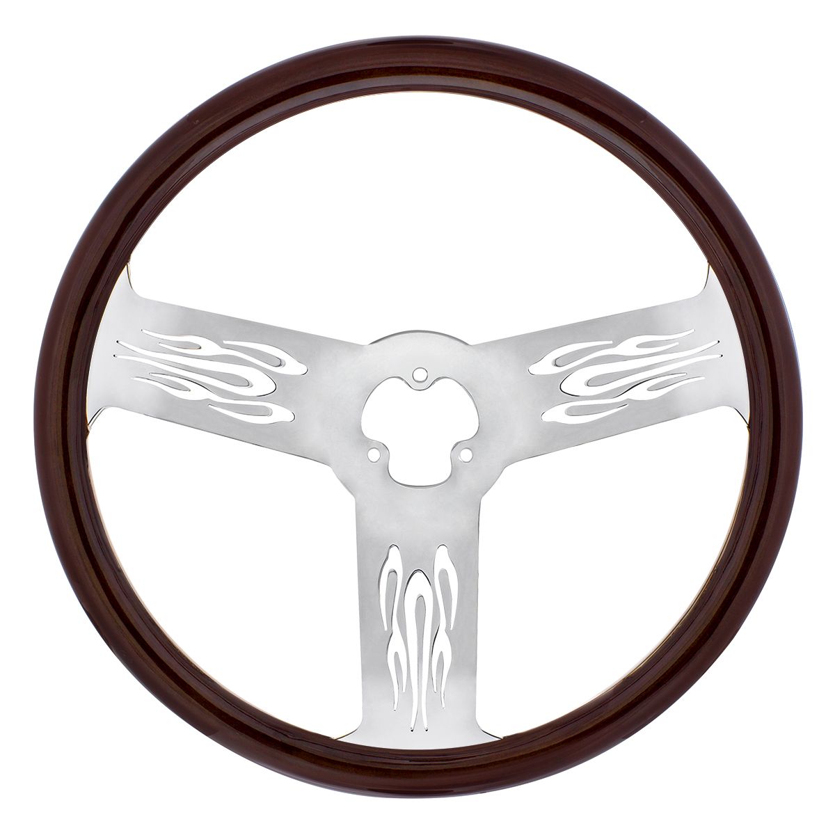 18" Wood Steering Wheel - Firestorm