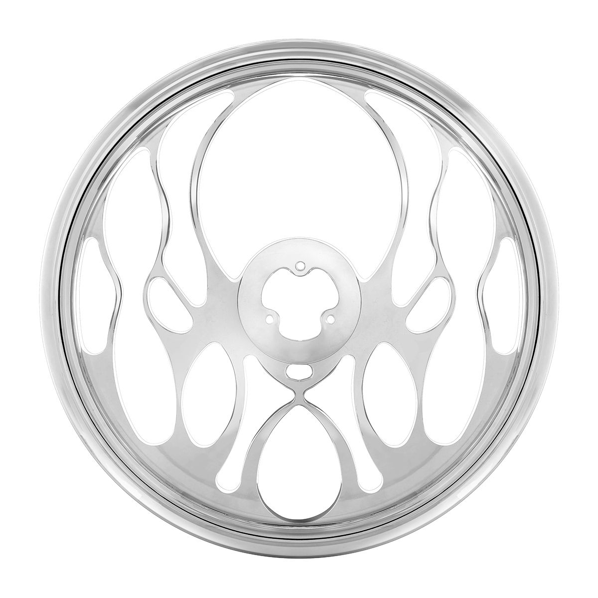 18" Chrome Aluminum "Blaze" Style Steering Wheel