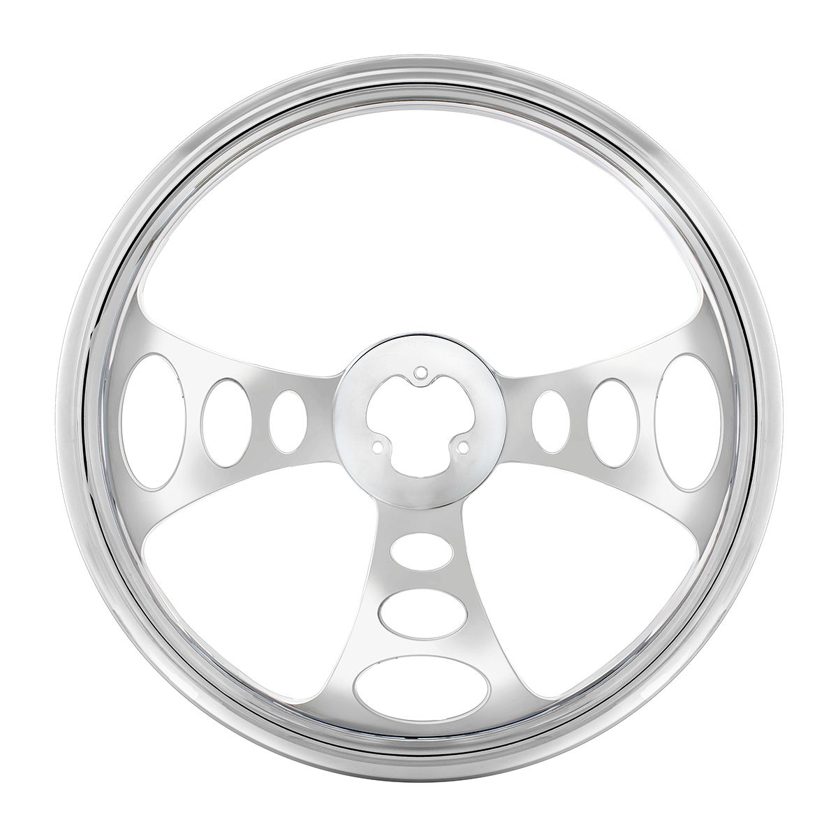 18" Chrome Aluminum "Chopper" Style Steering Wheel