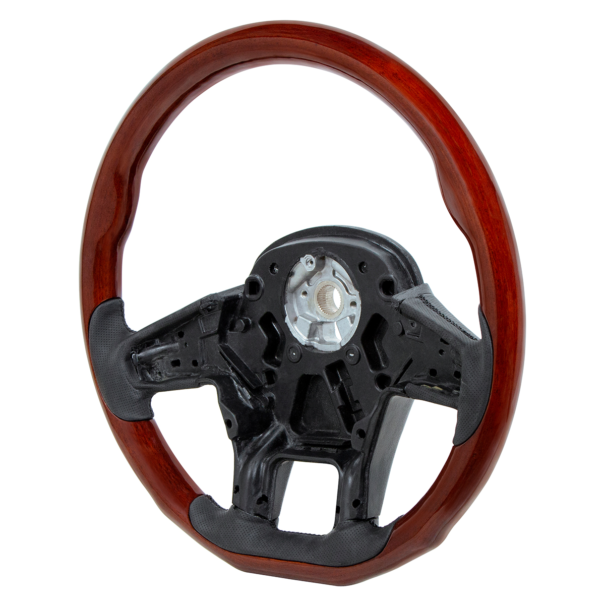 18" YourGrip Wood Steering Wheel For 2012-2021 Peterbilt 579 & 2013-2021 Kenworth T680 - Thumbnail 2