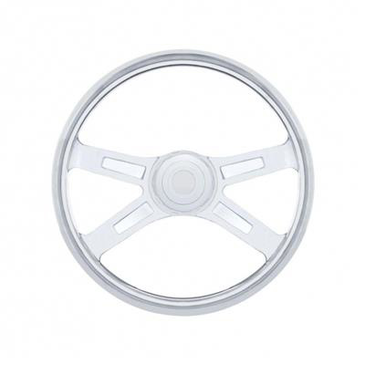 Chrome Steering Wheel Hub & Horn Button Kit For Peterbilt (1998-2005), & Kenworth (2001-2002) - Thumbnail 7