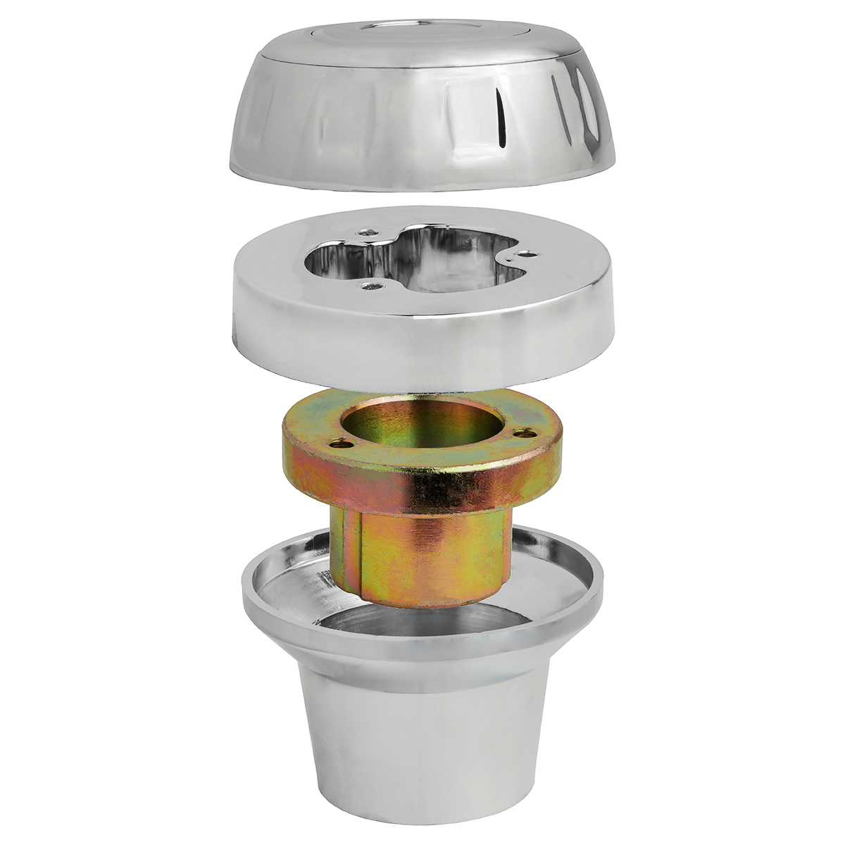 Chrome Steering Wheel Hub & Horn Button Kit For 1989-2006 Freightliner - Thumbnail 3