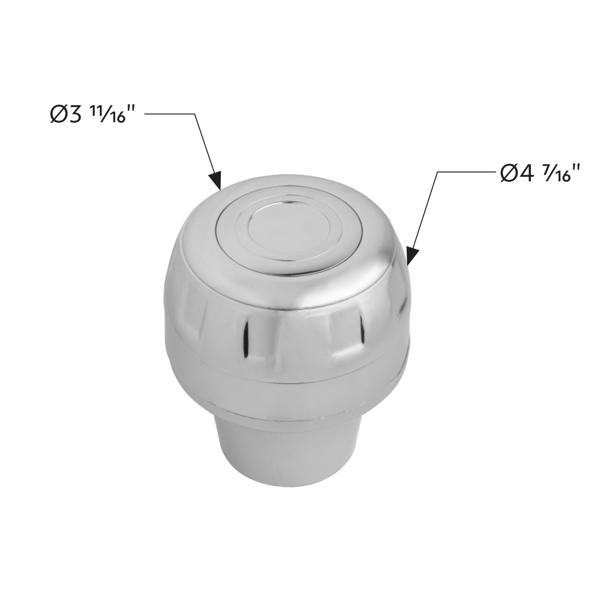 Chrome Steering Wheel Hub & Horn Button Kit For 1989-2006 Freightliner - Thumbnail 4