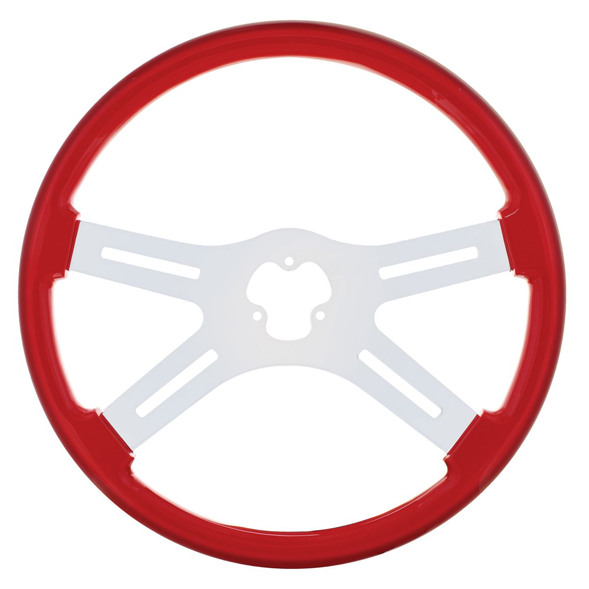 18" Color 4 Spoke Steering Wheel - Indigo Red