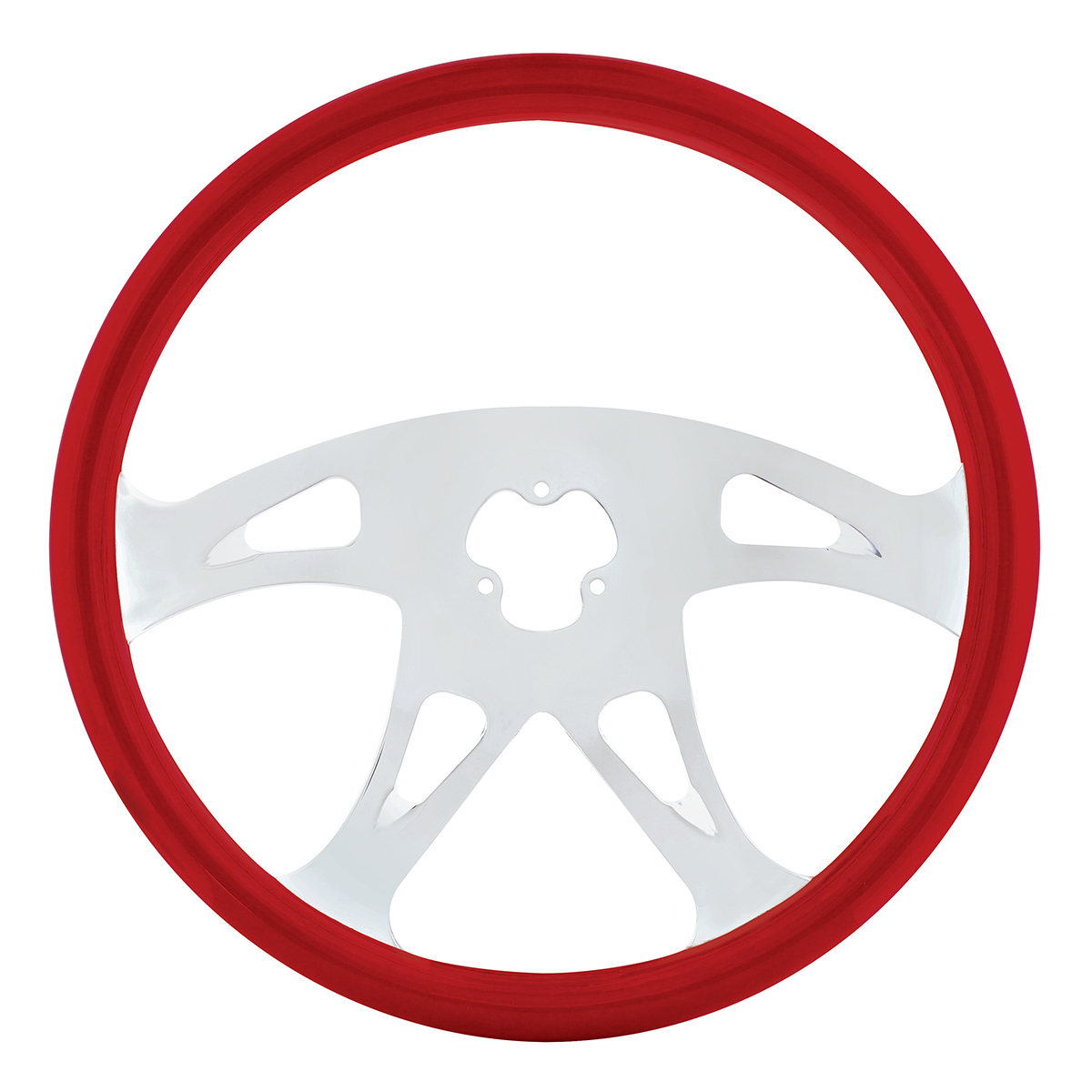 18" Color Boss Steering Wheel - Indigo Red - Thumbnail 2