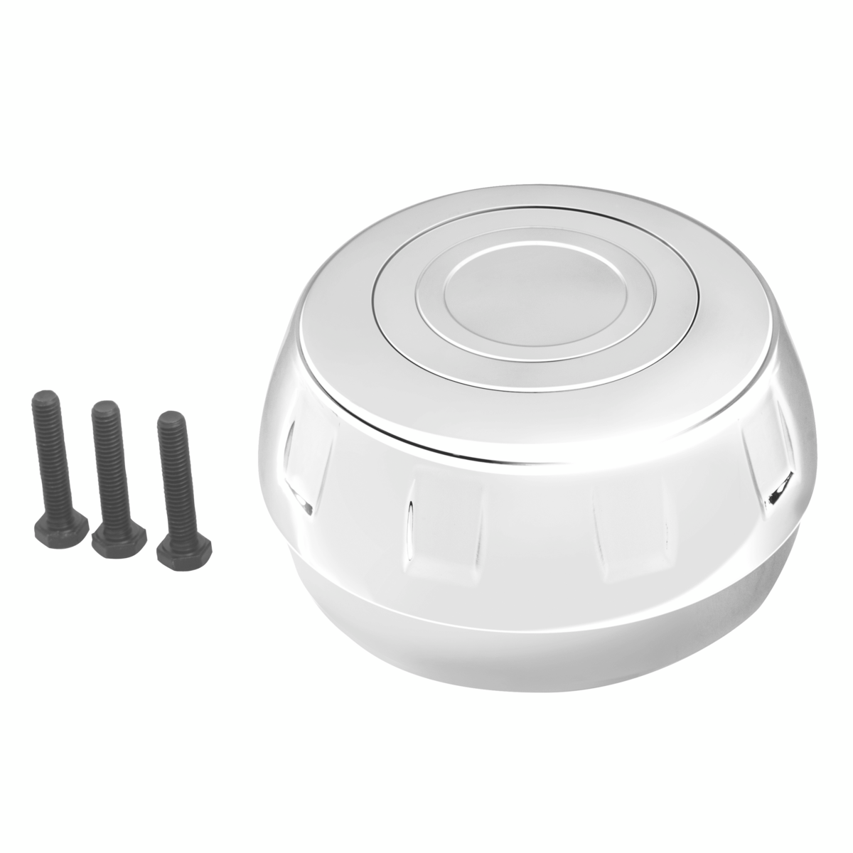 Chrome Steering Wheel Hub & Horn Button Kit For Peterbilt (2006+) & Kenworth (2003+)