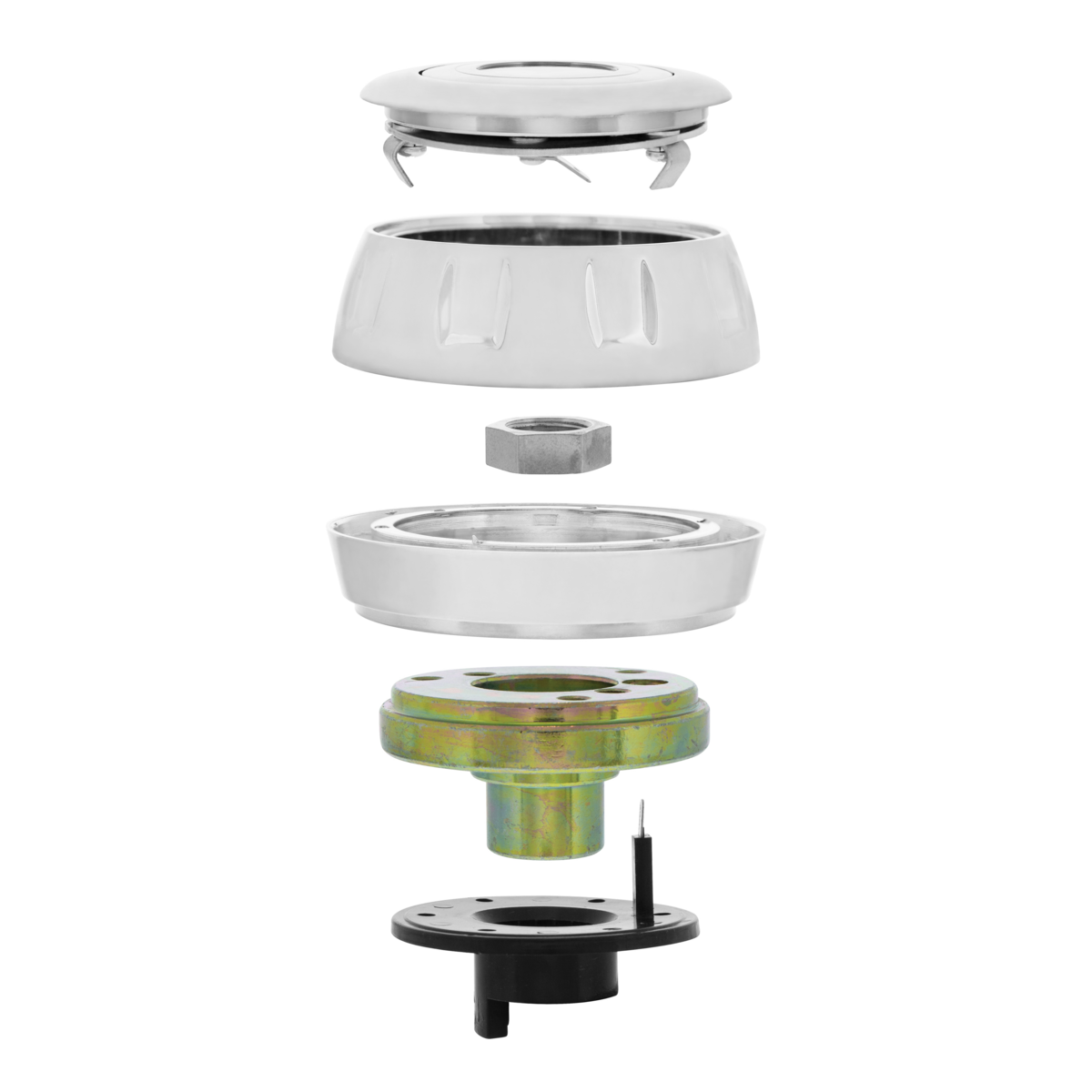 Chrome Steering Wheel Hub & Horn Button Kit For Peterbilt (2006+) & Kenworth (2003+) - Thumbnail 2