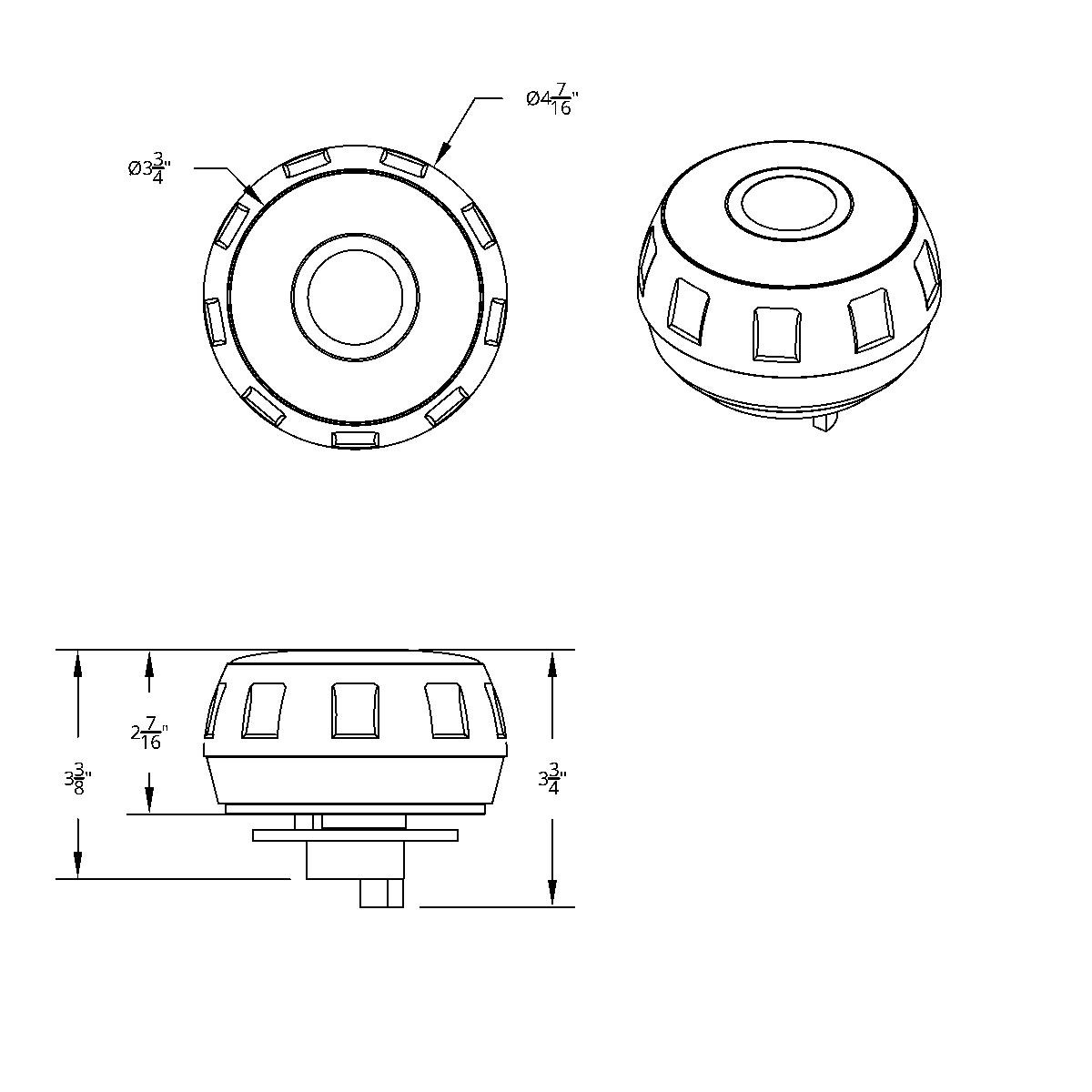Chrome Steering Wheel Hub & Horn Button Kit For Peterbilt (2006+) & Kenworth (2003+) - Thumbnail 10