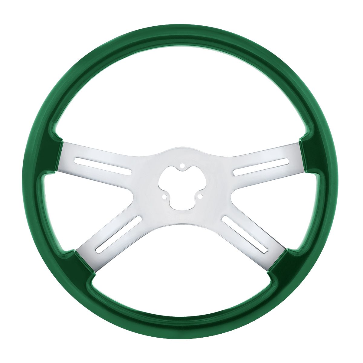 18" Candy Color 4 Spoke Steering Wheel - Emerald Green