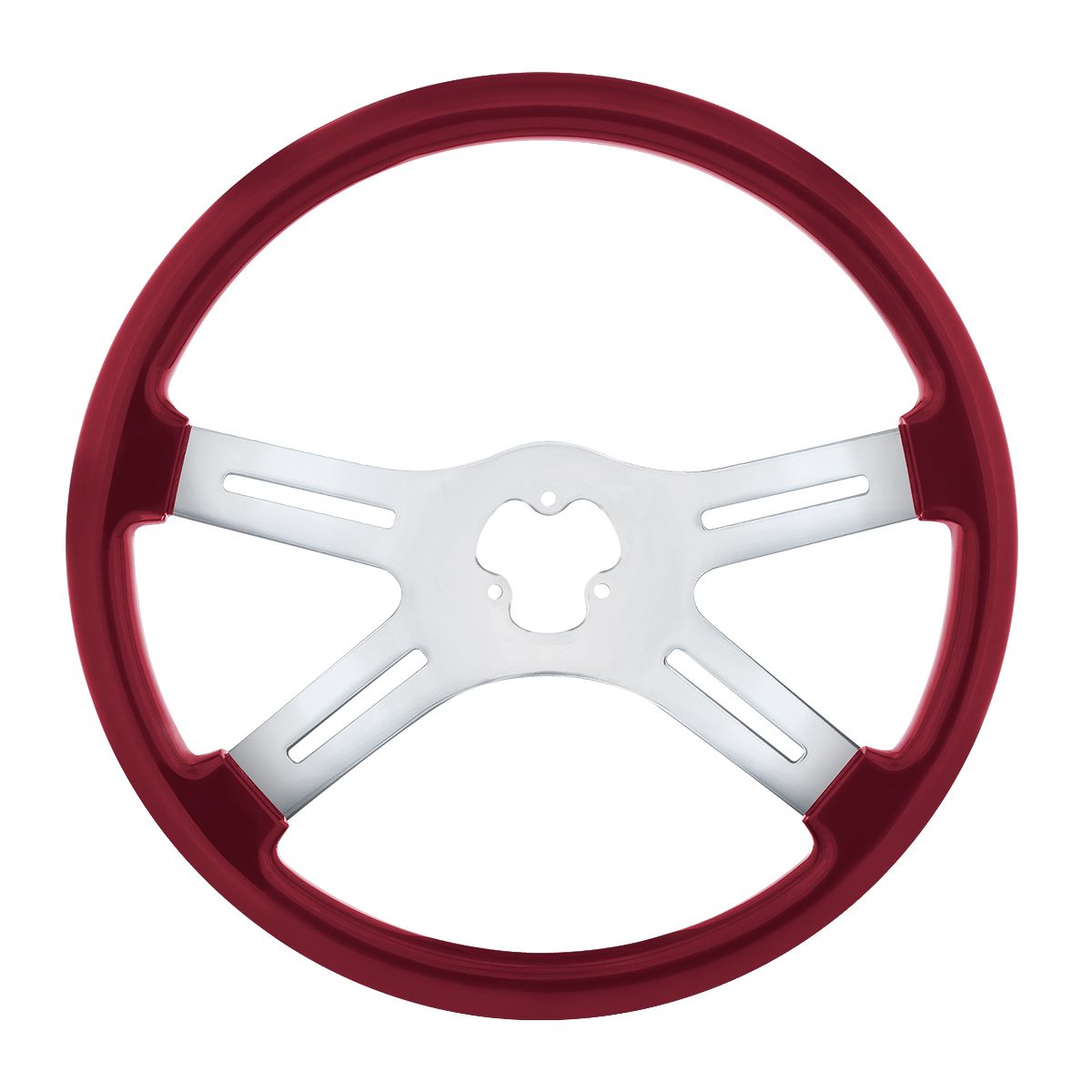 18" Candy Color 4 Spoke Steering Wheel - Candy Red