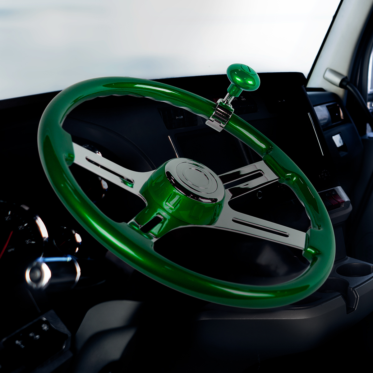 Steering Wheel Horn Bezel - Emerald Green - Thumbnail 3