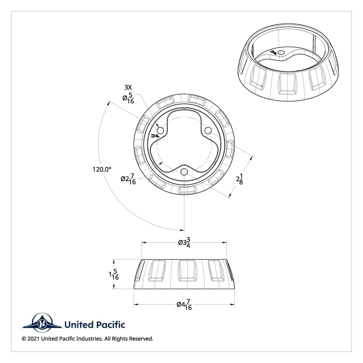 Steering Wheel Horn Bezel - Cadmium Orange - Thumbnail 6