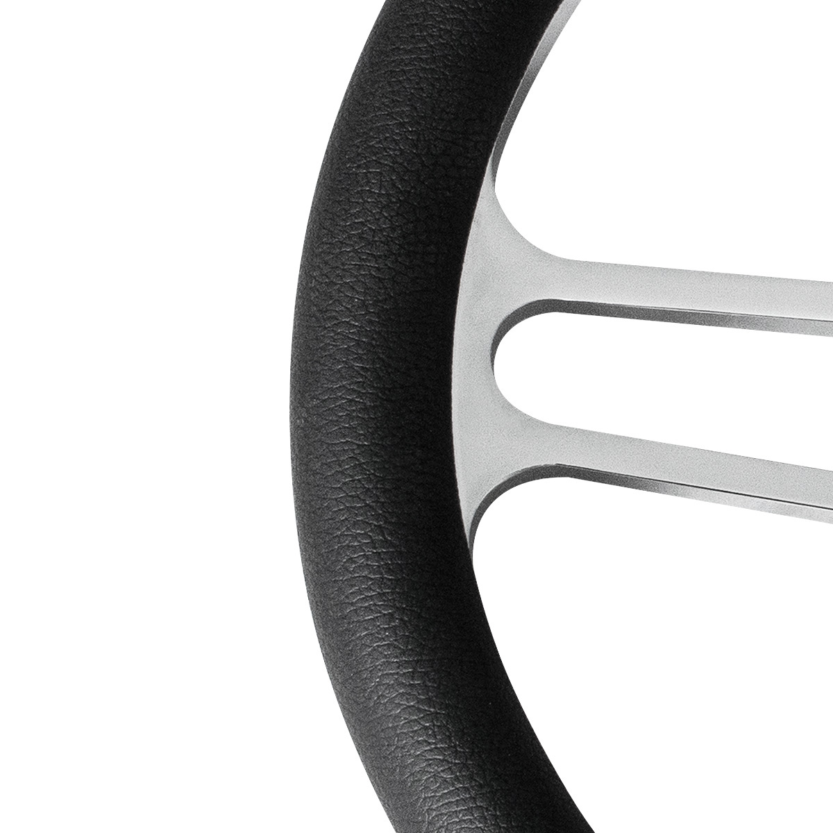 14" Chrome Aluminum 3-Spoke Style 9-Screw Mount "Competition Series" Steering Wheel - Thumbnail 4