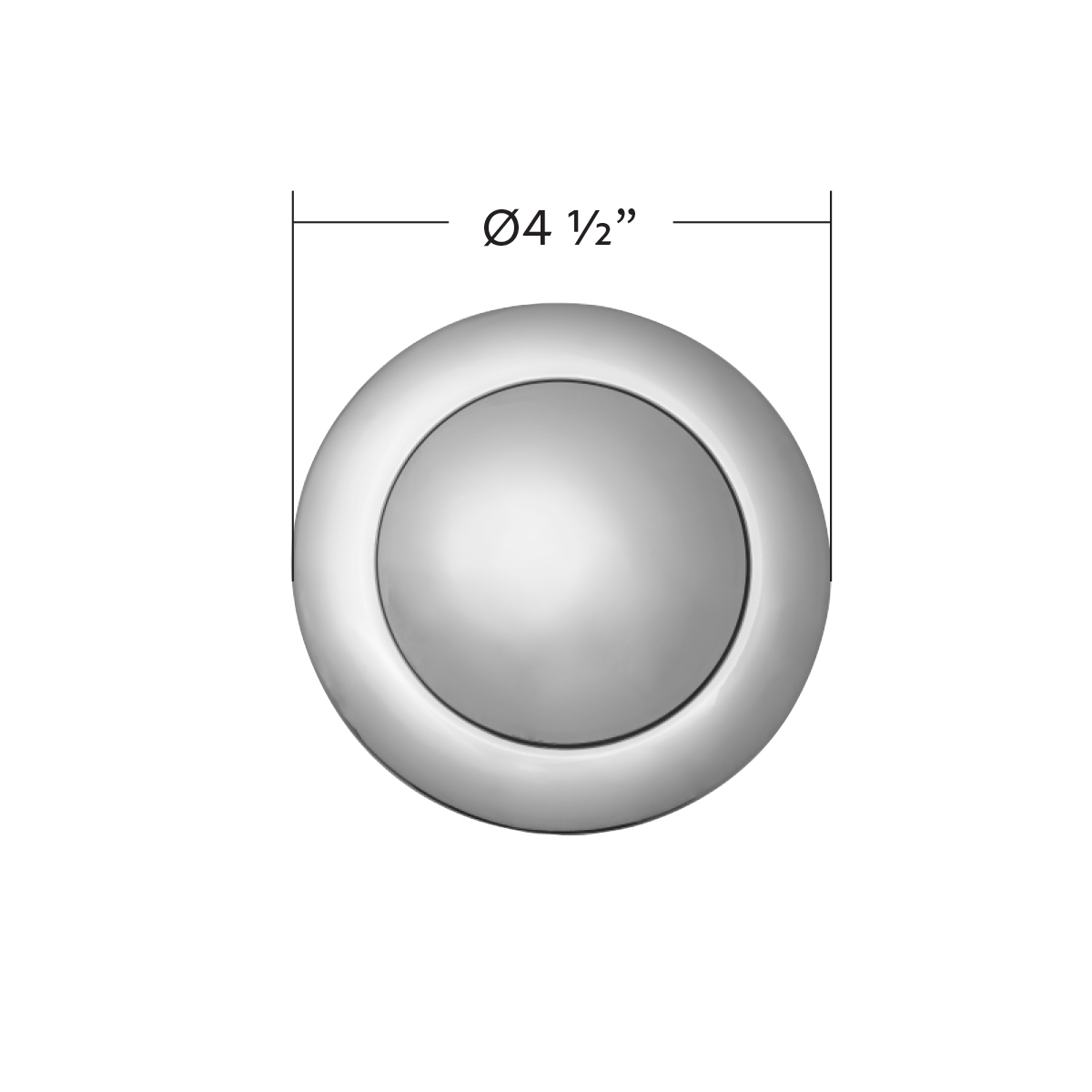 Chrome Billet Style Aluminum Horn Button - Thumbnail 9