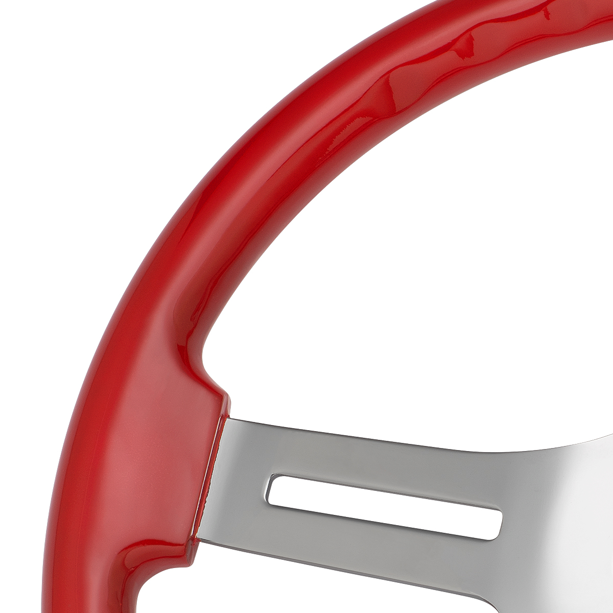 18" 4 Spoke Steering Wheel With Color Matching Horn Bezel - Indigo Red - Thumbnail 3