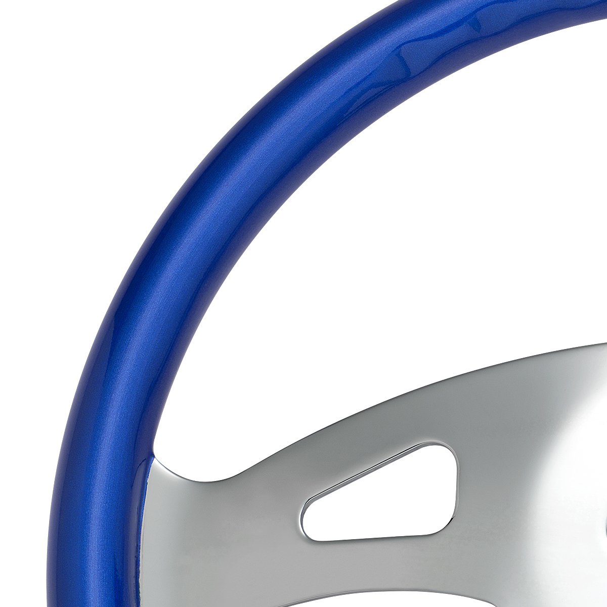 18" Boss Steering Wheel With Color Matching Horn Bezel - Electric Blue - Thumbnail 3