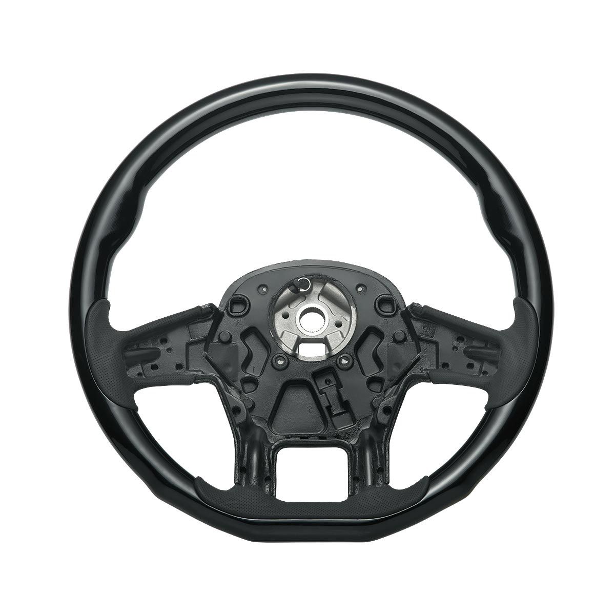 18" YourGrip Wood Candy Color Steering Wheel For 2012-2021 PB 579 & 2013-2021 KW T680-Glossy Black