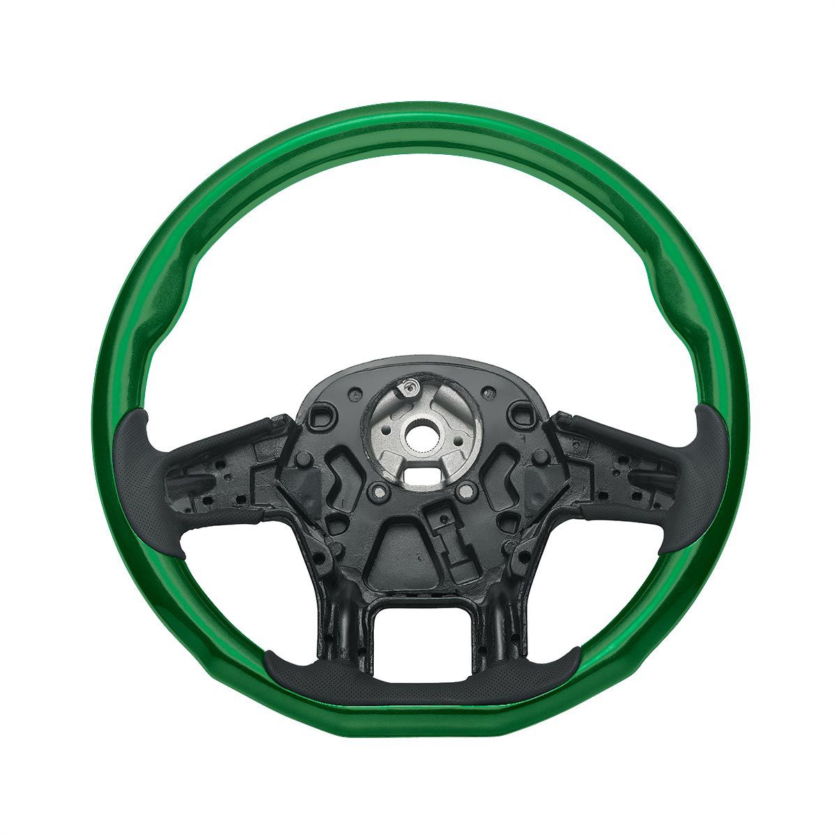 18" YourGrip Wood Candy Color Steering Wheel For 2012-2021 PB 579 & 2013-2021 KW T680-Emerald Green