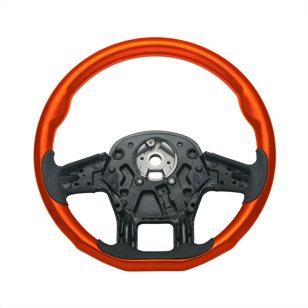 18" YourGrip Wood Candy Color Steering Wheel For 2012-2021 PB 579 & 2013-2021 KW T680-Cadmium Orange