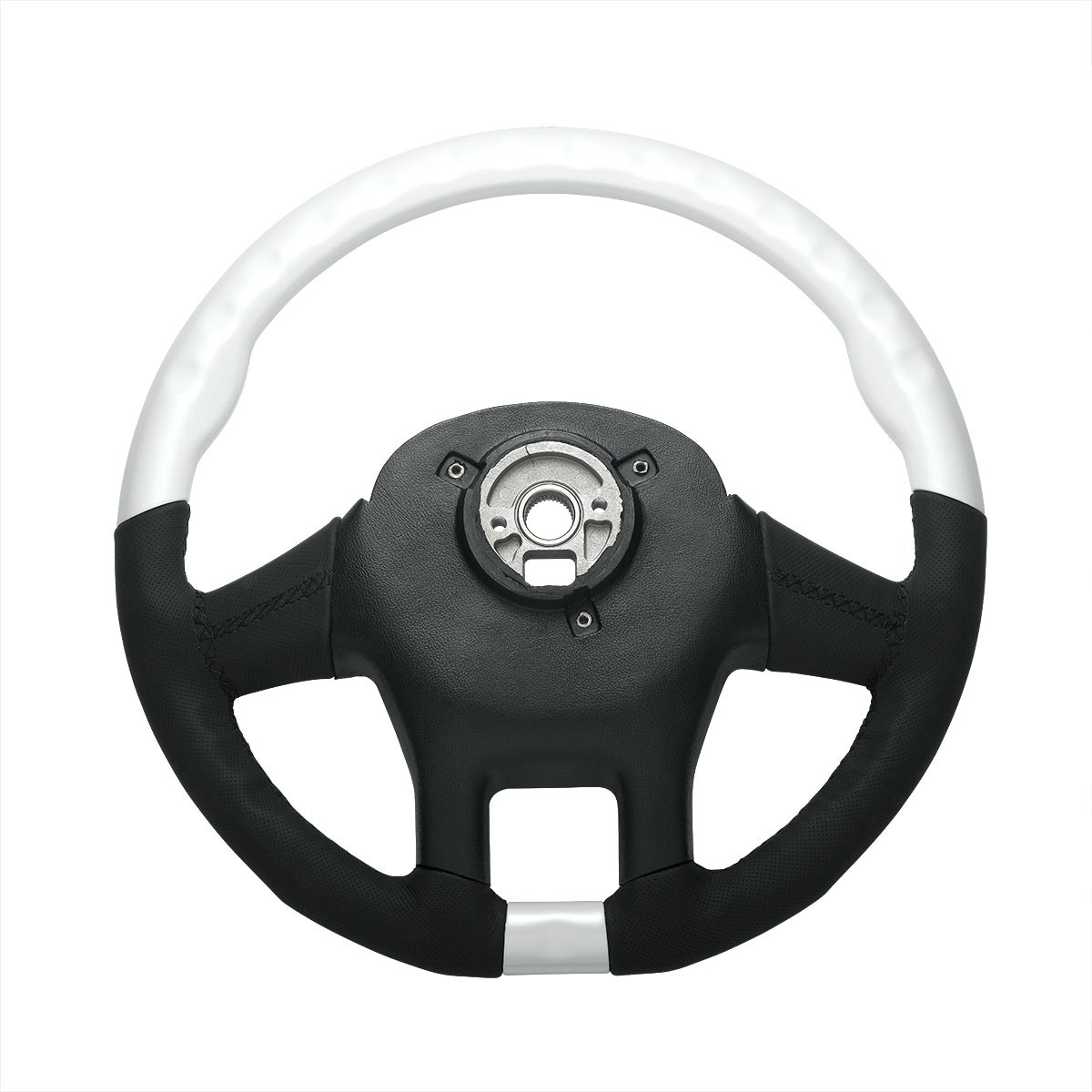 18" YourGrip Leather & Wood Candy Color Steering Wheel For 2012-2021 PB 579&2013-2021 KW T680-Pearl White - Thumbnail 3