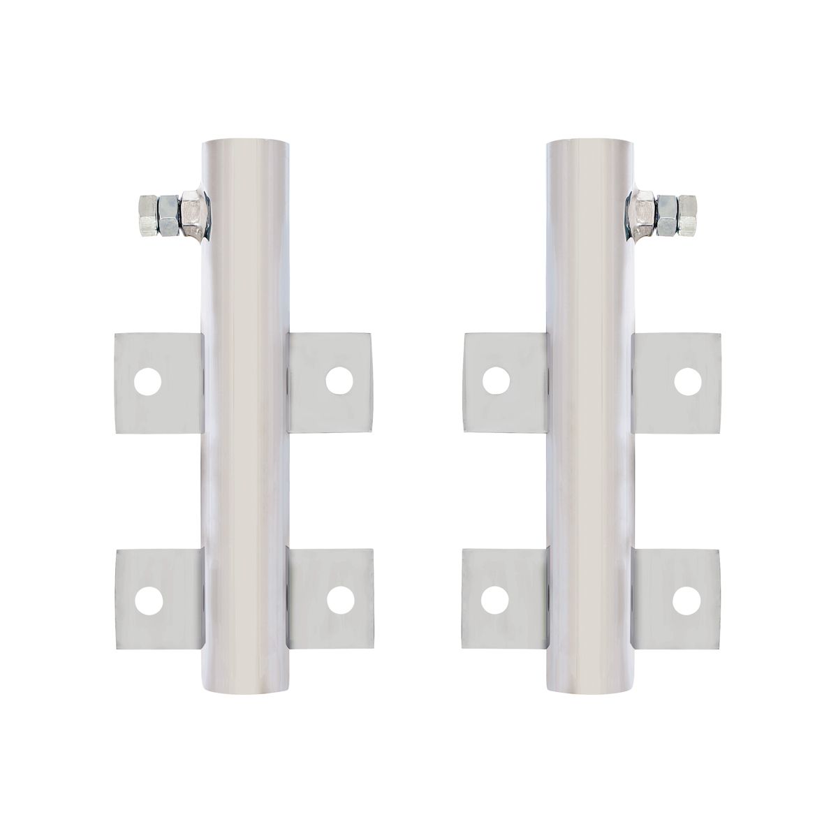 Warning Flag Holder - Chrome (Pair)