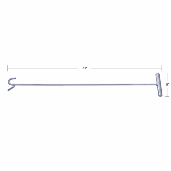 Chrome 31" Long Fifth Wheel Pin Puller, S-Hook (Each) - Thumbnail 4
