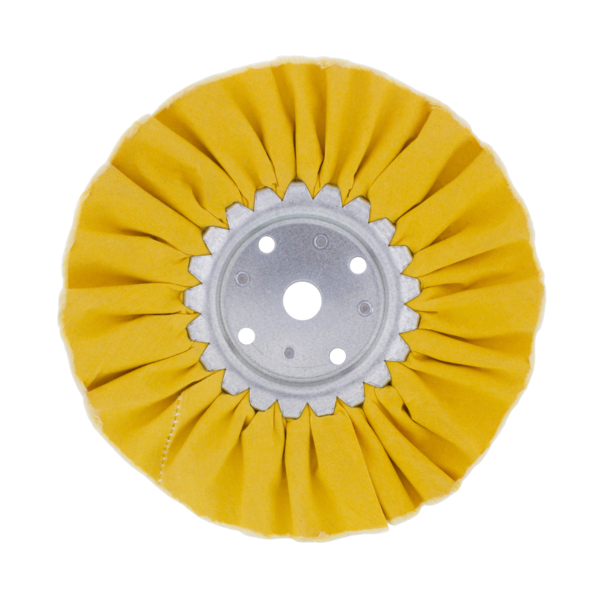 8" Yellow Treated Airway Buff - 5/8" & 1/2" Arbor - Thumbnail 3