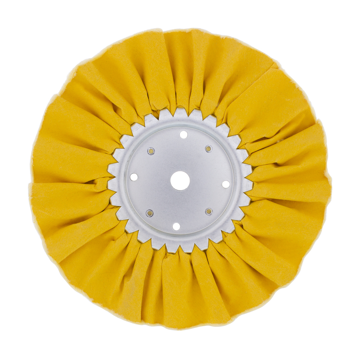 10" Yellow Treated Airway Buff - 5/8" & 1/2" Arbor - Thumbnail 3