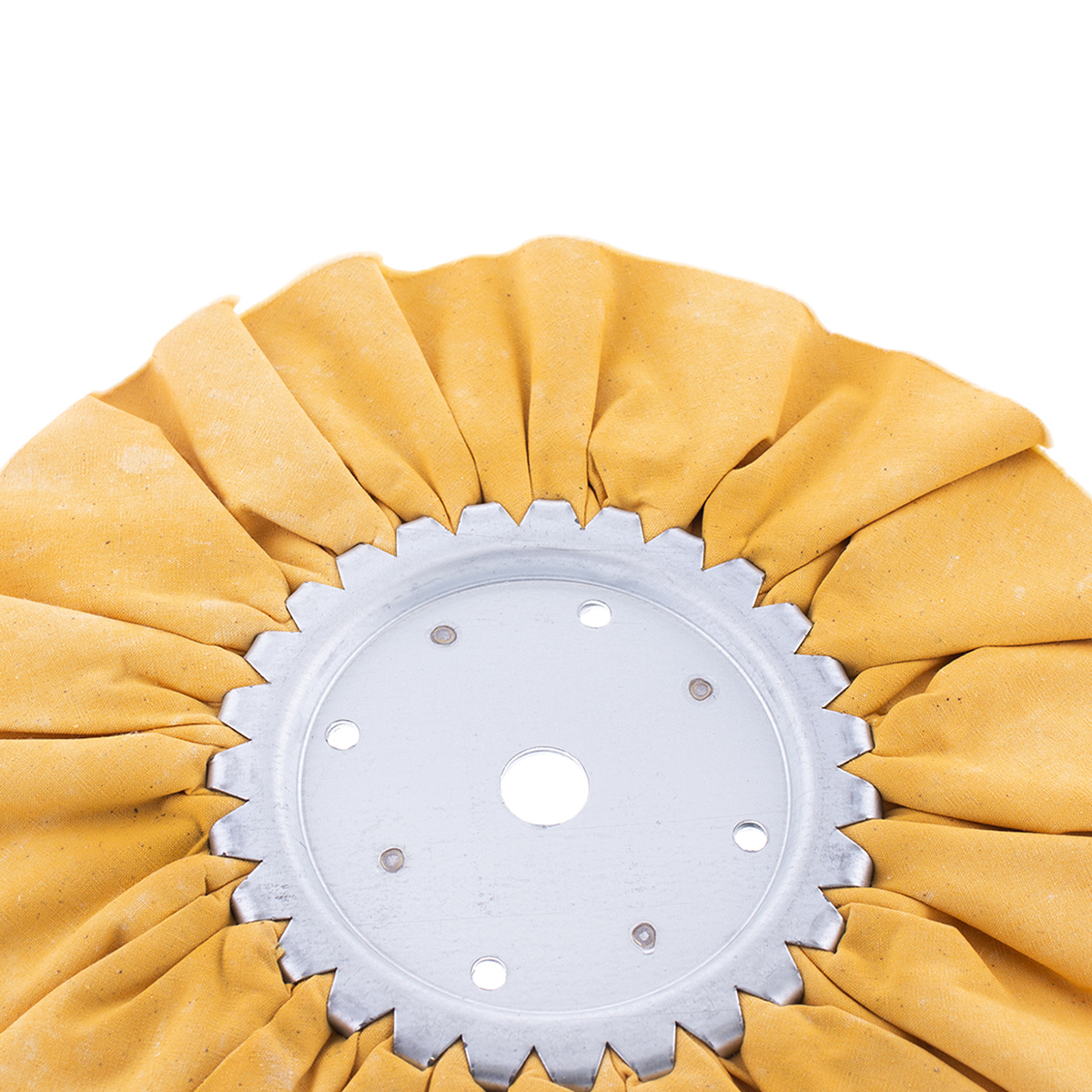 10" Yellow Treated Airway Buff - 5/8" & 1/2" Arbor - Thumbnail 6