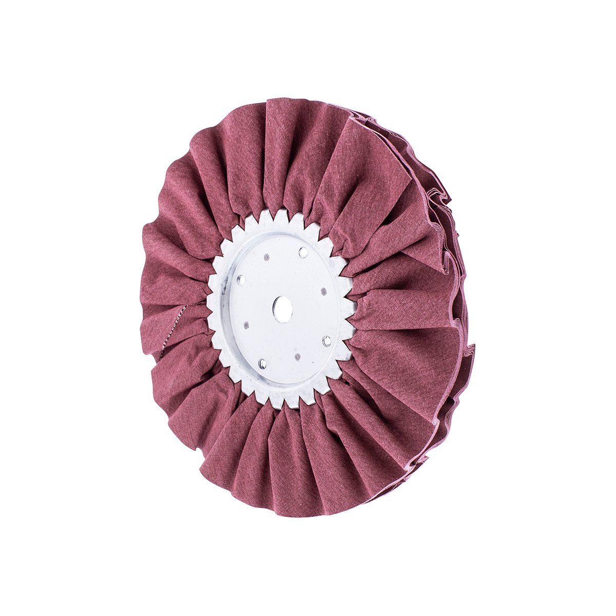 6" Red Treated Airway Buff - 5/8" & 1/2" Arbor - Thumbnail 2