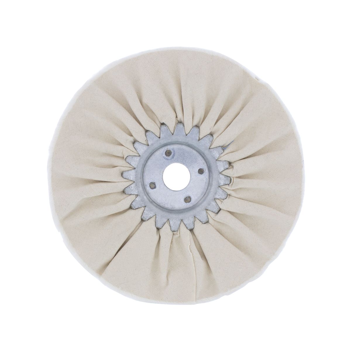 6" White Treated Airway Buff - 5/8" & 1/2" Arbor