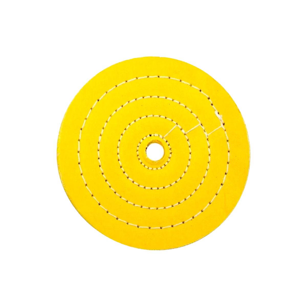 6" Yellow Treated Muslin Buff - 5/8" Arbor