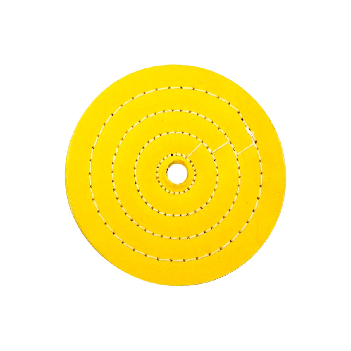 6" Yellow Treated Muslin Buff - 5/8" Arbor - Thumbnail 2