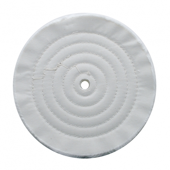 8" White Soft Muslin Buff - 1/8" Arbor