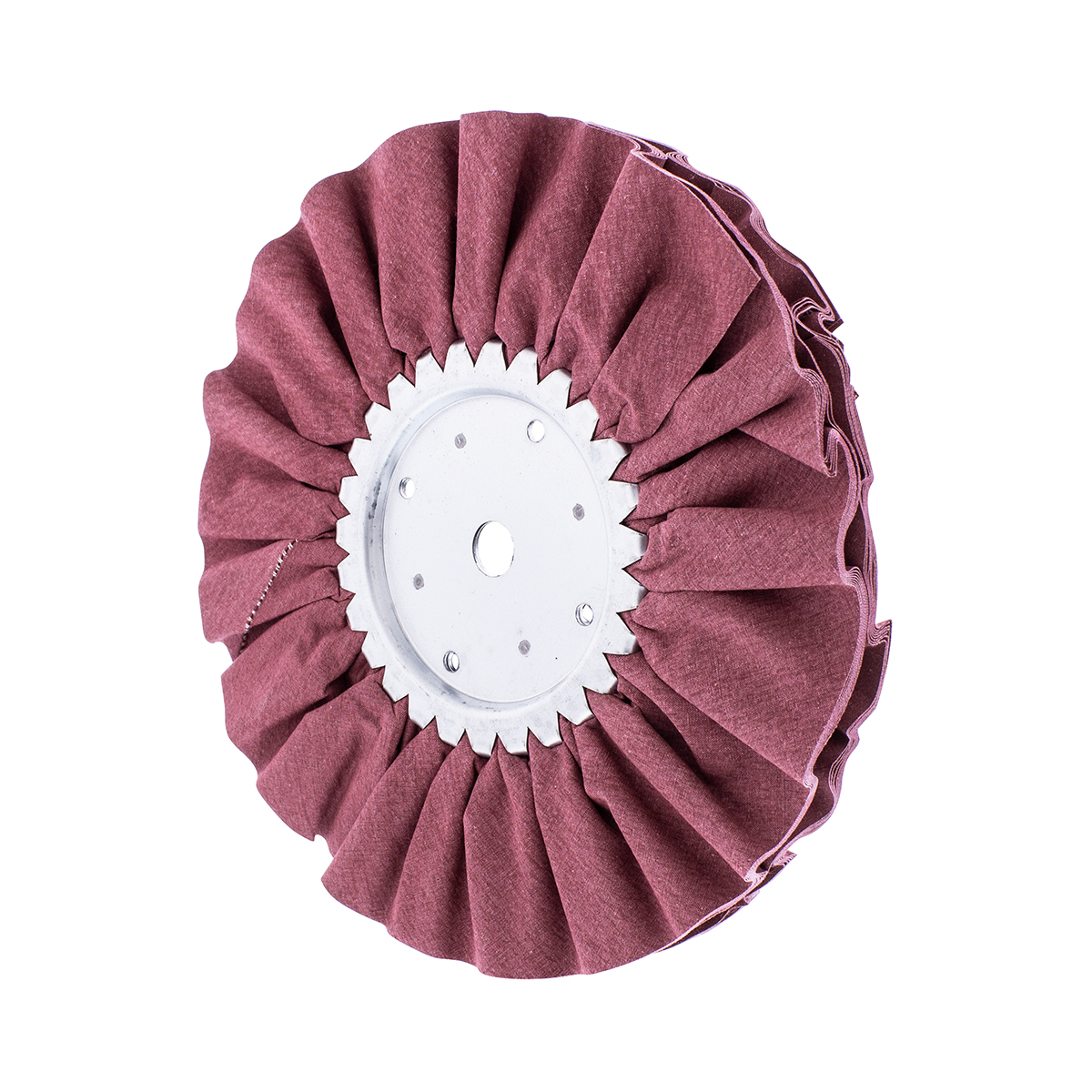 10" Red Treated Airway Buff - 5/8" & 1/2" Arbor - Thumbnail 2