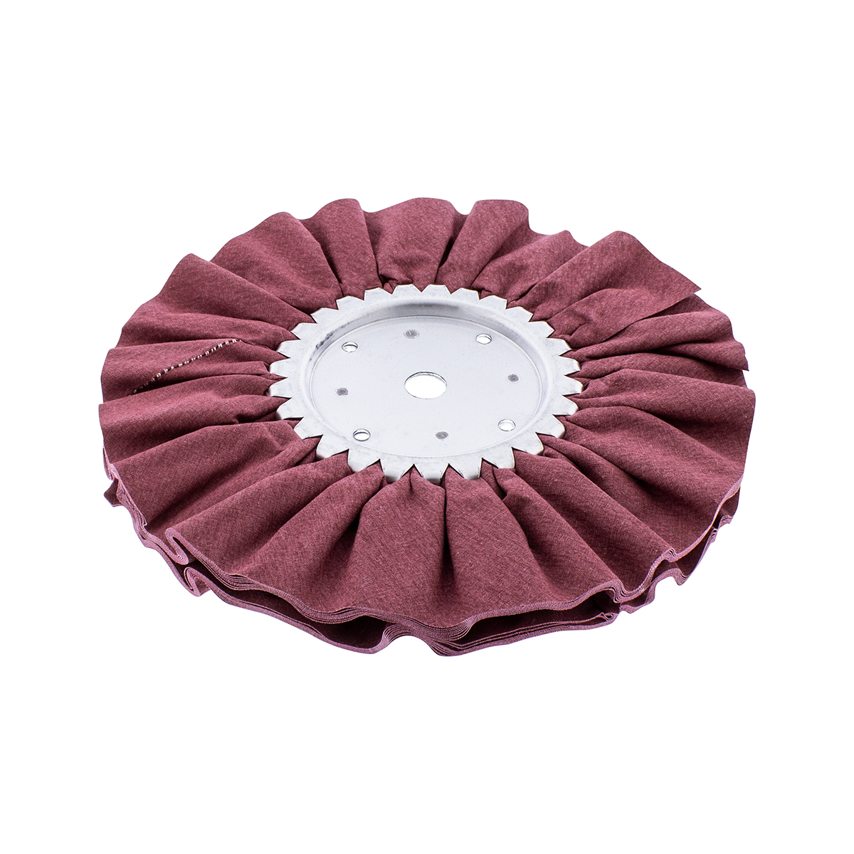 10" Red Treated Airway Buff - 5/8" & 1/2" Arbor - Thumbnail 3